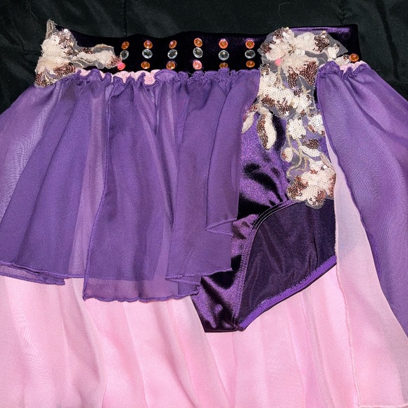 Pink and purple 2 piece dance costume - Picture 9 of 10